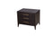 3 Drawer Side Table - Chocolate and Brass Veneer Finish
